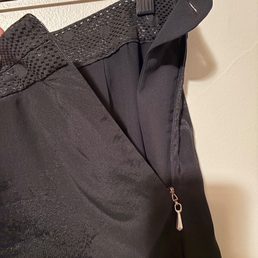 Leifsdottir for Anthropologie Watercolor Bird Print Asymmetrical Silk Skirt SZ 8 - Picture 4 of 8